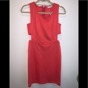 Pink Cut Out Sleeveless Dress